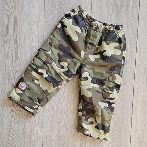 Vintage Sesame Beginnings Thick Camo Fleece Lined Pants With Elmo, 12 Months